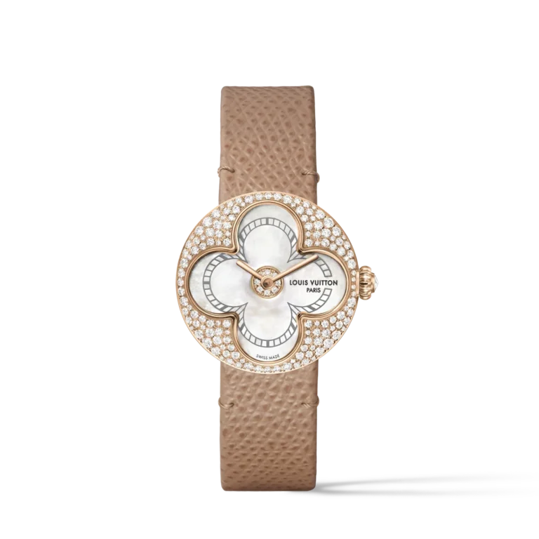 COLOR BLOSSOM 18K gold (rose) shell diamond quartz watch, 26 mm