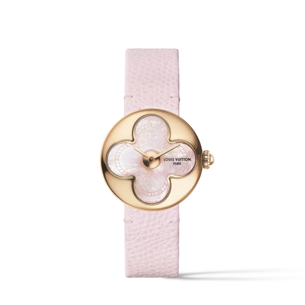COLOR BLOSSOM 18K gold (rose) shell quartz watch, 26 mm product photograph