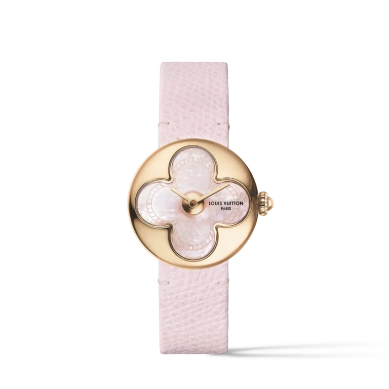 COLOR BLOSSOM 18K gold (rose) shell quartz watch, 26 mm