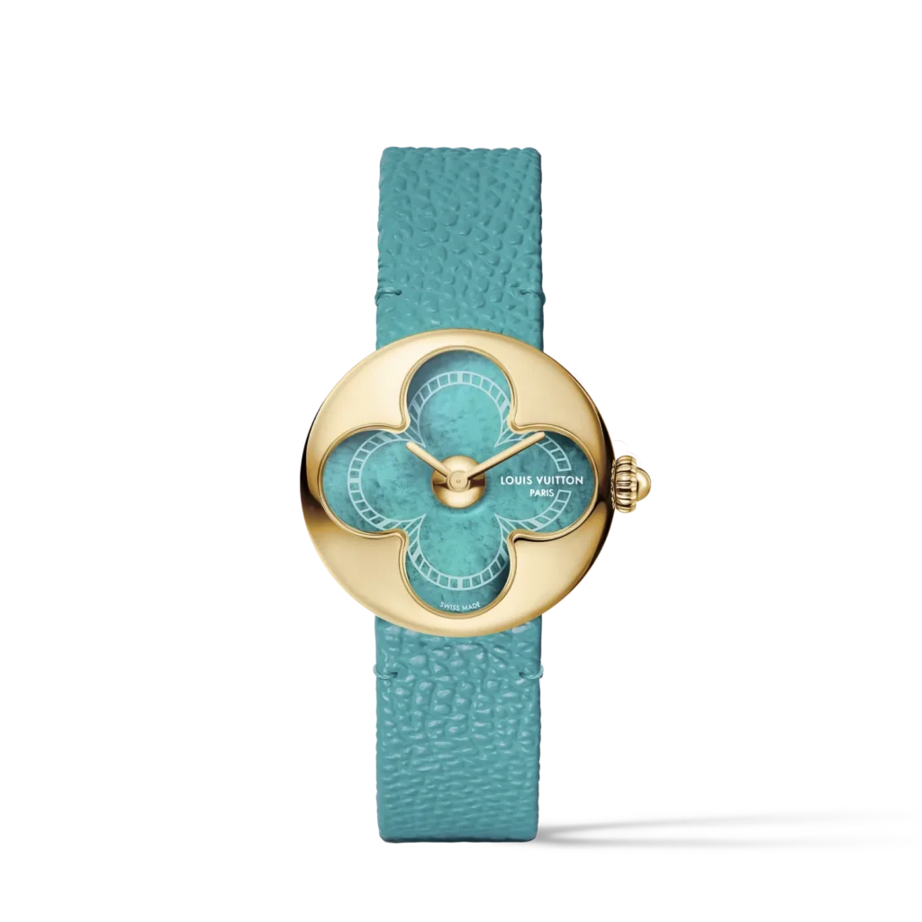 COLOR BLOSSOM 18K Gold (Yellow) Amazonite Quartz Watch, 26 mm product photograph