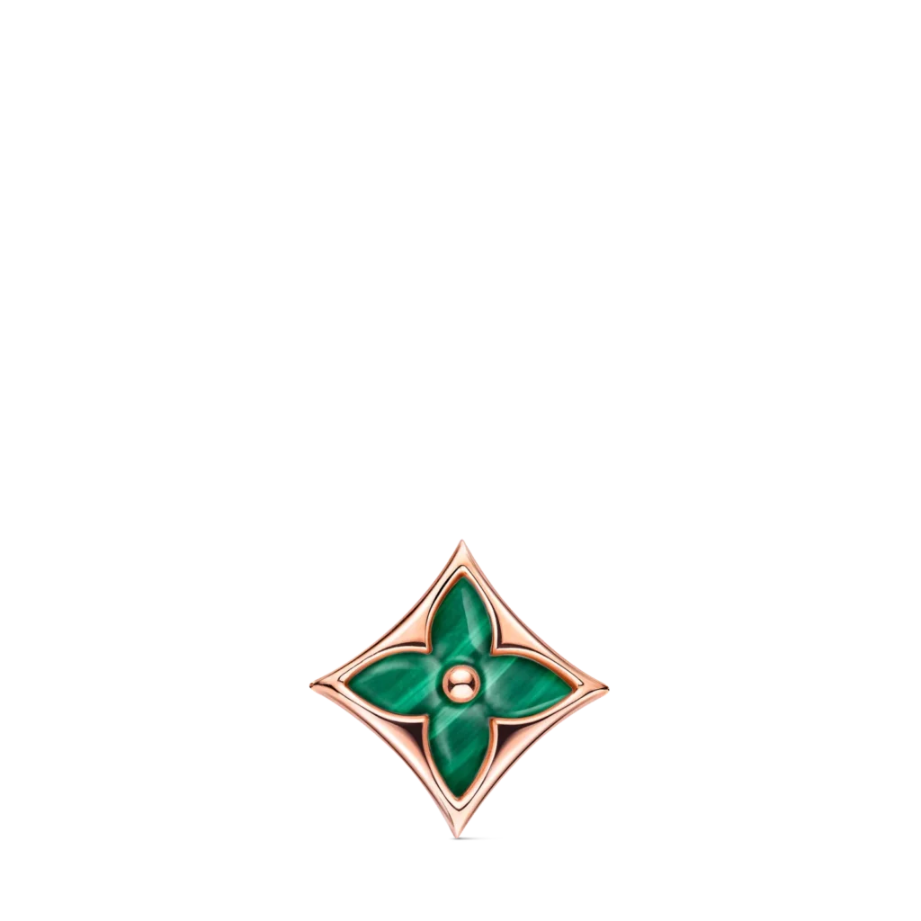 COLOR BLOSSOM BB 18K Gold Malachite Stud Earrings