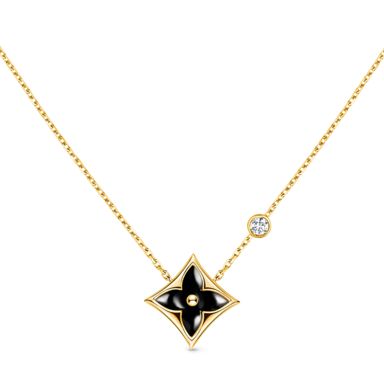 COLOR BLOSSOM BB 18K Gold Onyx Necklace
