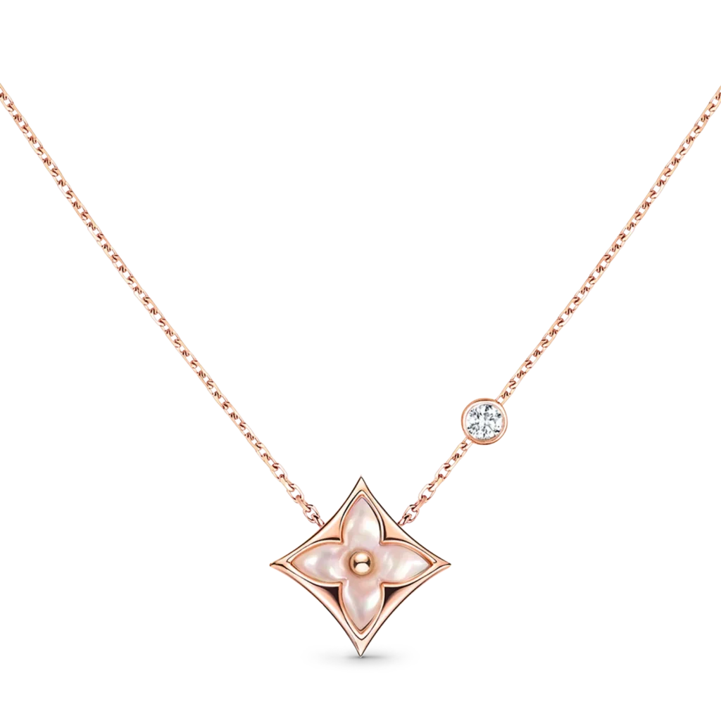 COLOR BLOSSOM BB 18K Gold Shell Diamond Necklace