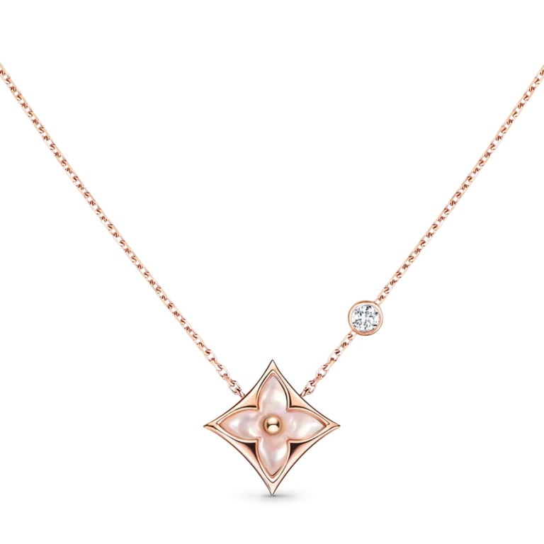 COLOR BLOSSOM BB 18K Gold Shell Diamond Necklace
