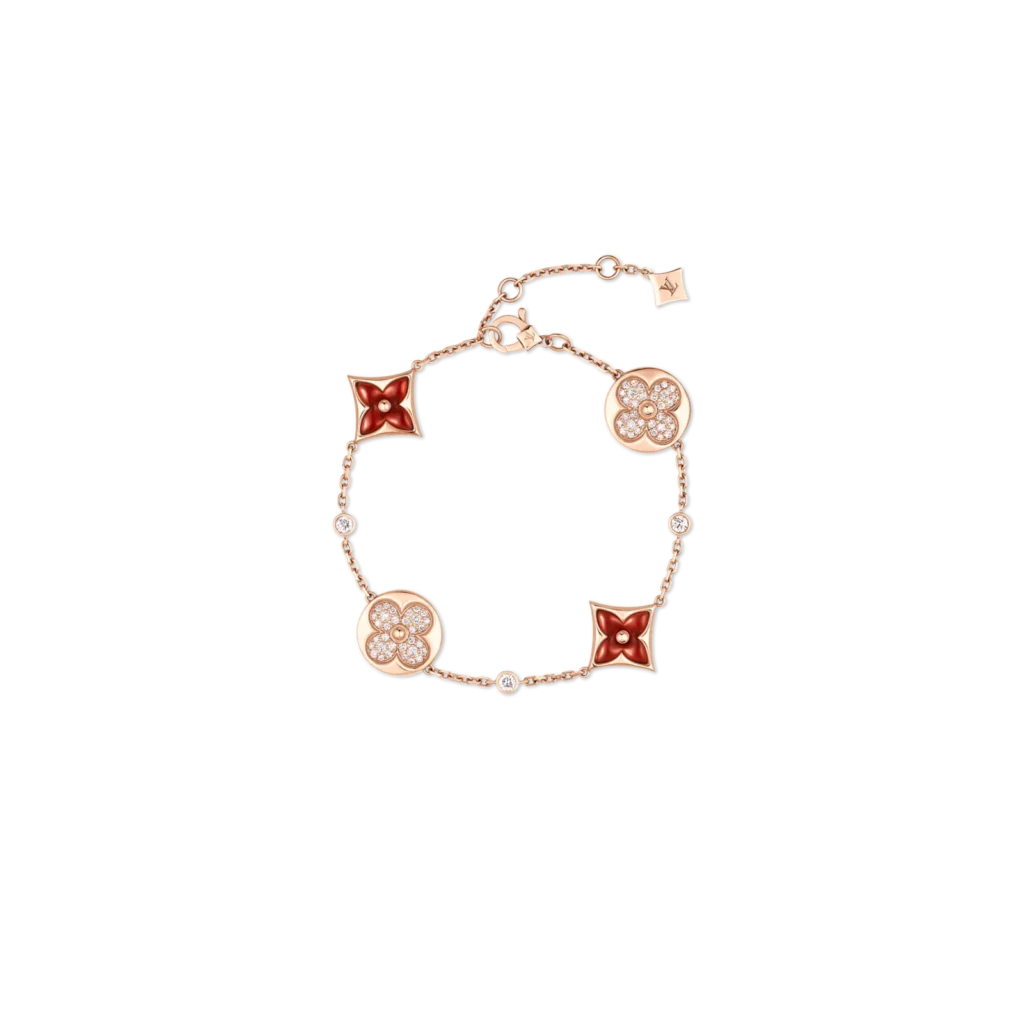 COLOR BLOSSOM BB MULTI-PATTERN 18K Gold Agate Diamond Bracelet