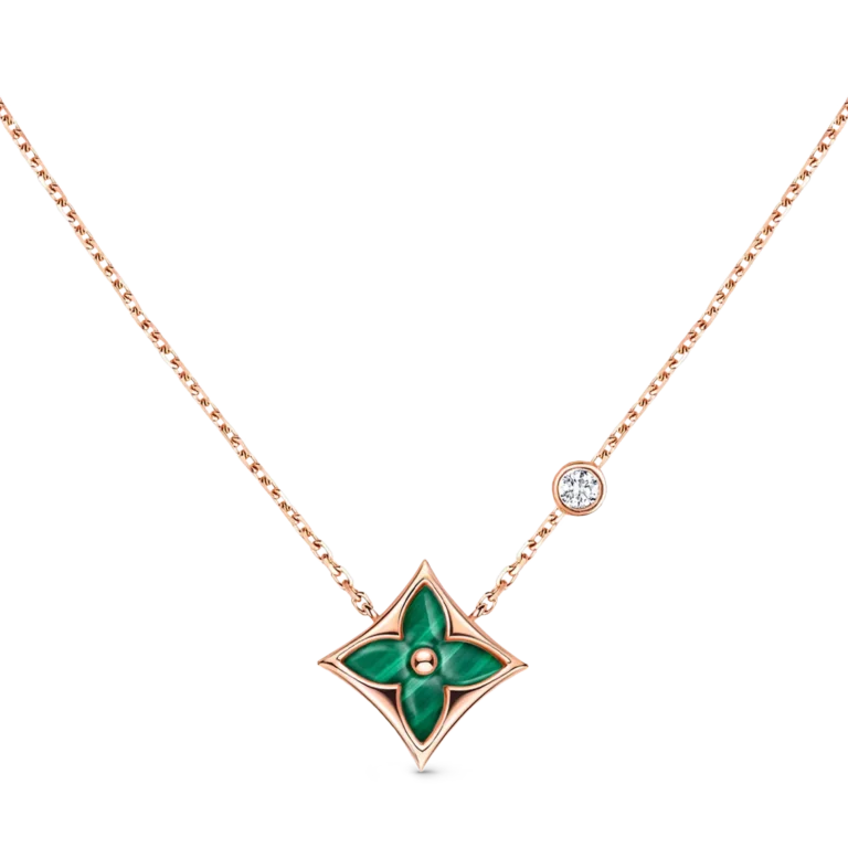 COLOR BLOSSOM BB STAR 18K Gold Malachite Diamond Necklace