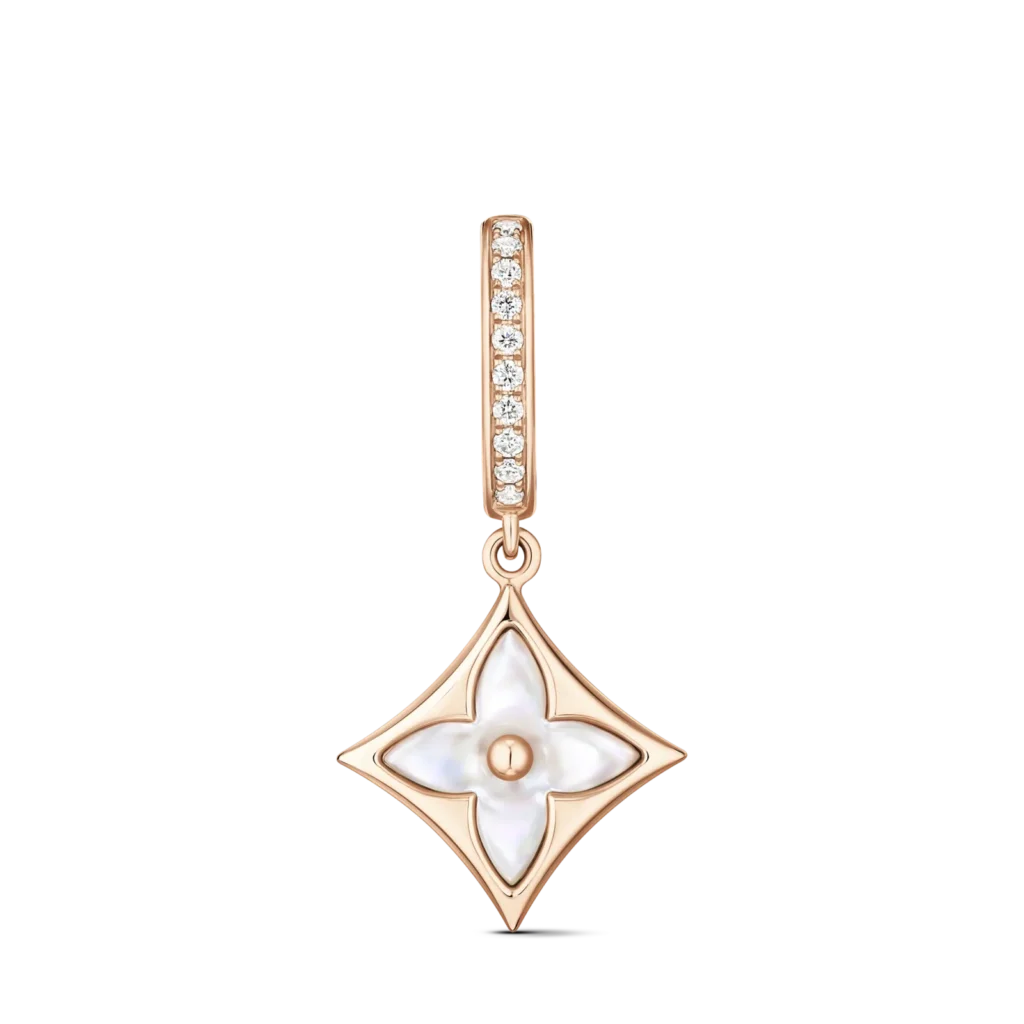 COLOR BLOSSOM BB STAR 18K Gold Shell Diamond Earrings (Single)