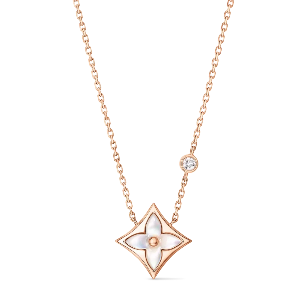 COLOR BLOSSOM BB STAR 18K Gold Shell Diamond Necklace