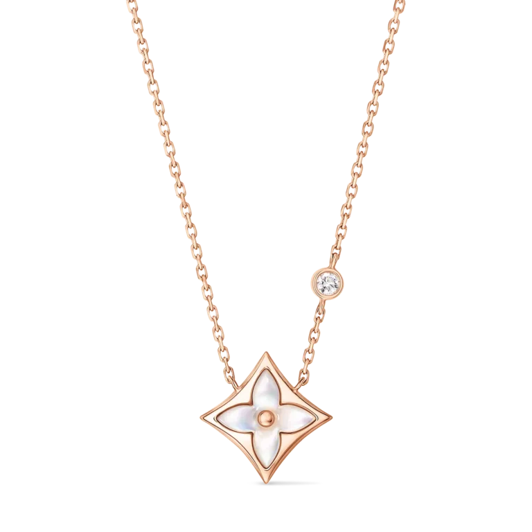 COLOR BLOSSOM BB STAR 18K Gold Shell Diamond Necklace