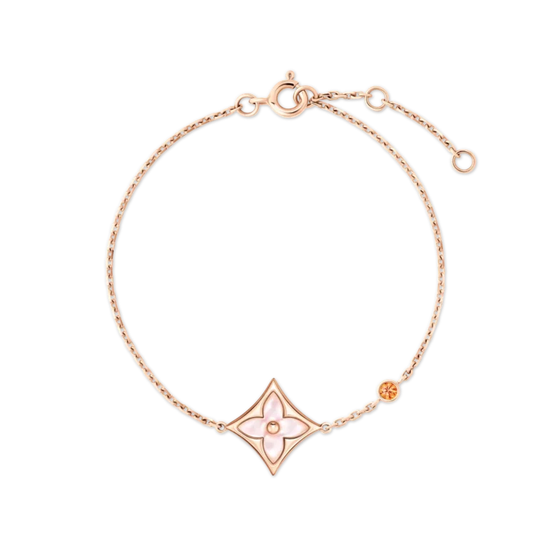 COLOR BLOSSOM BB STAR 18K Gold Shell Garnet Bracelet