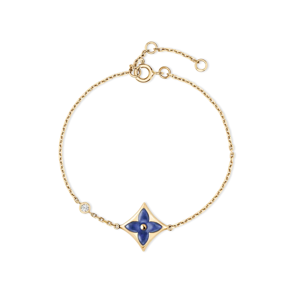 COLOR BLOSSOM BB STAR 18K Gold Square Sodium Stone Diamond Bracelet