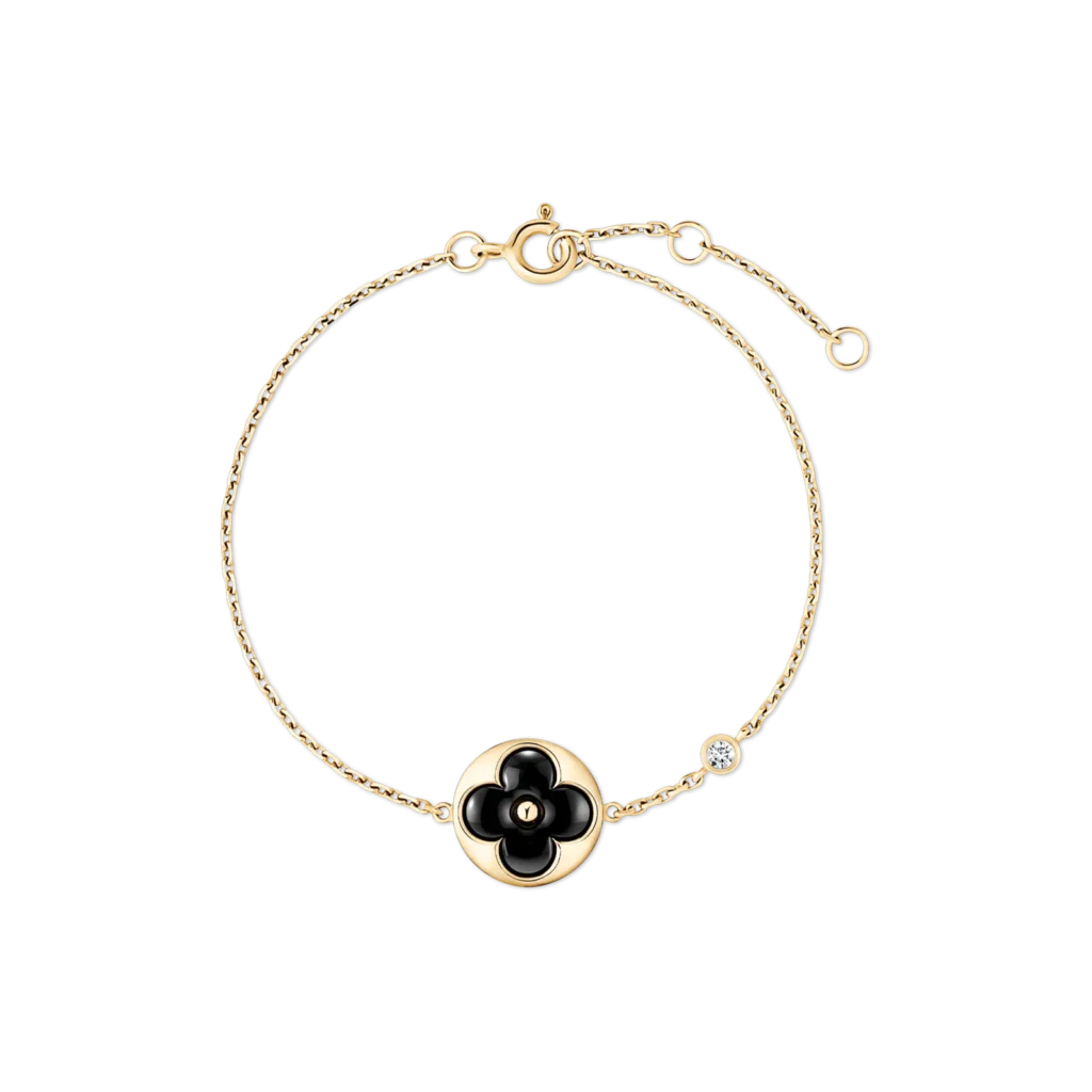 COLOR BLOSSOM BB SUN 18K GOLD AGATE DIAMOND BRACELET