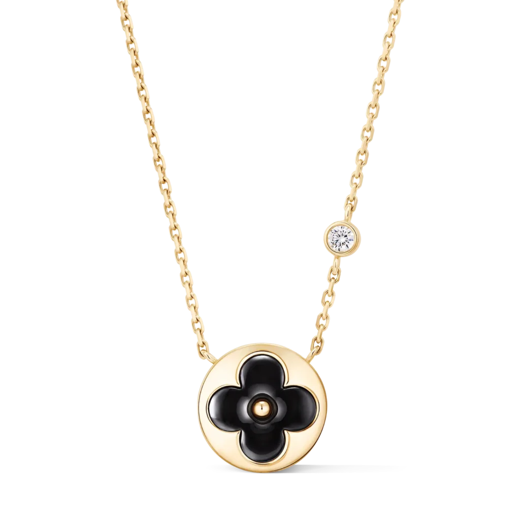 COLOR BLOSSOM BB SUN 18K Gold Agate Diamond Necklace