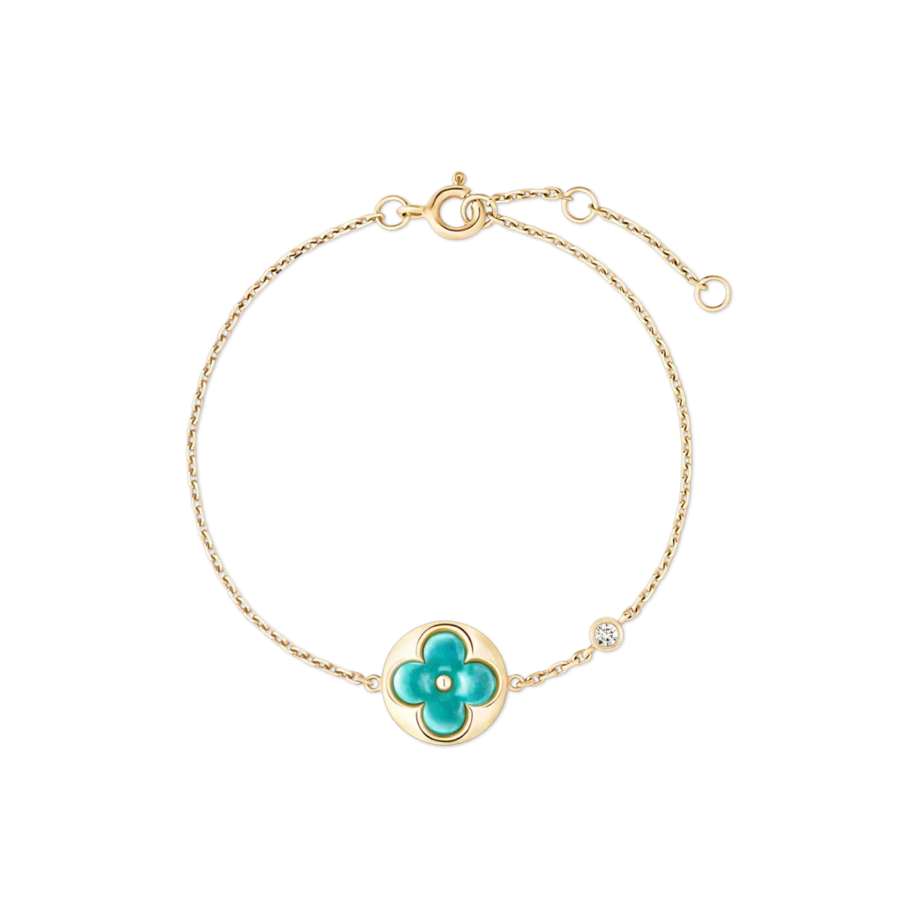 COLOR BLOSSOM BB SUN 18K Gold Amazonite Diamond Bracelet