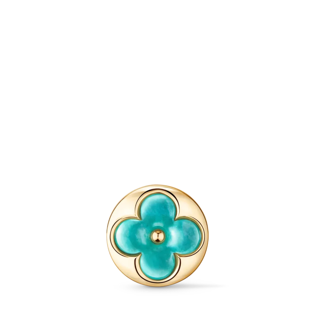 COLOR BLOSSOM BB SUN 18K Gold Amazonite Stud Earrings product photograph