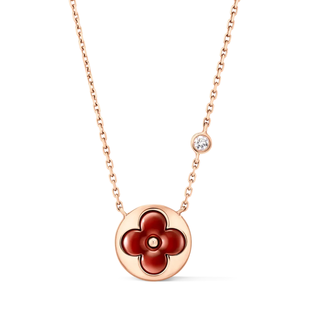 COLOR BLOSSOM BB SUN 18K Gold Light Chalcedony Diamond Necklace product photograph