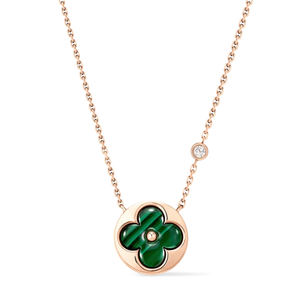 COLOR BLOSSOM BB SUN 18K Gold Malachite Diamond Necklace