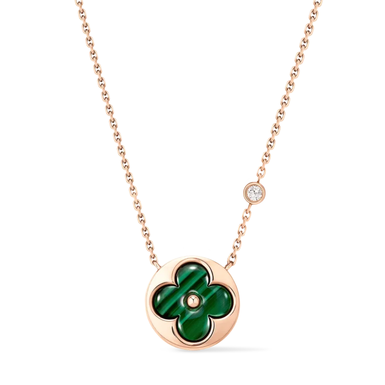 COLOR BLOSSOM BB SUN 18K Gold Malachite Diamond Necklace