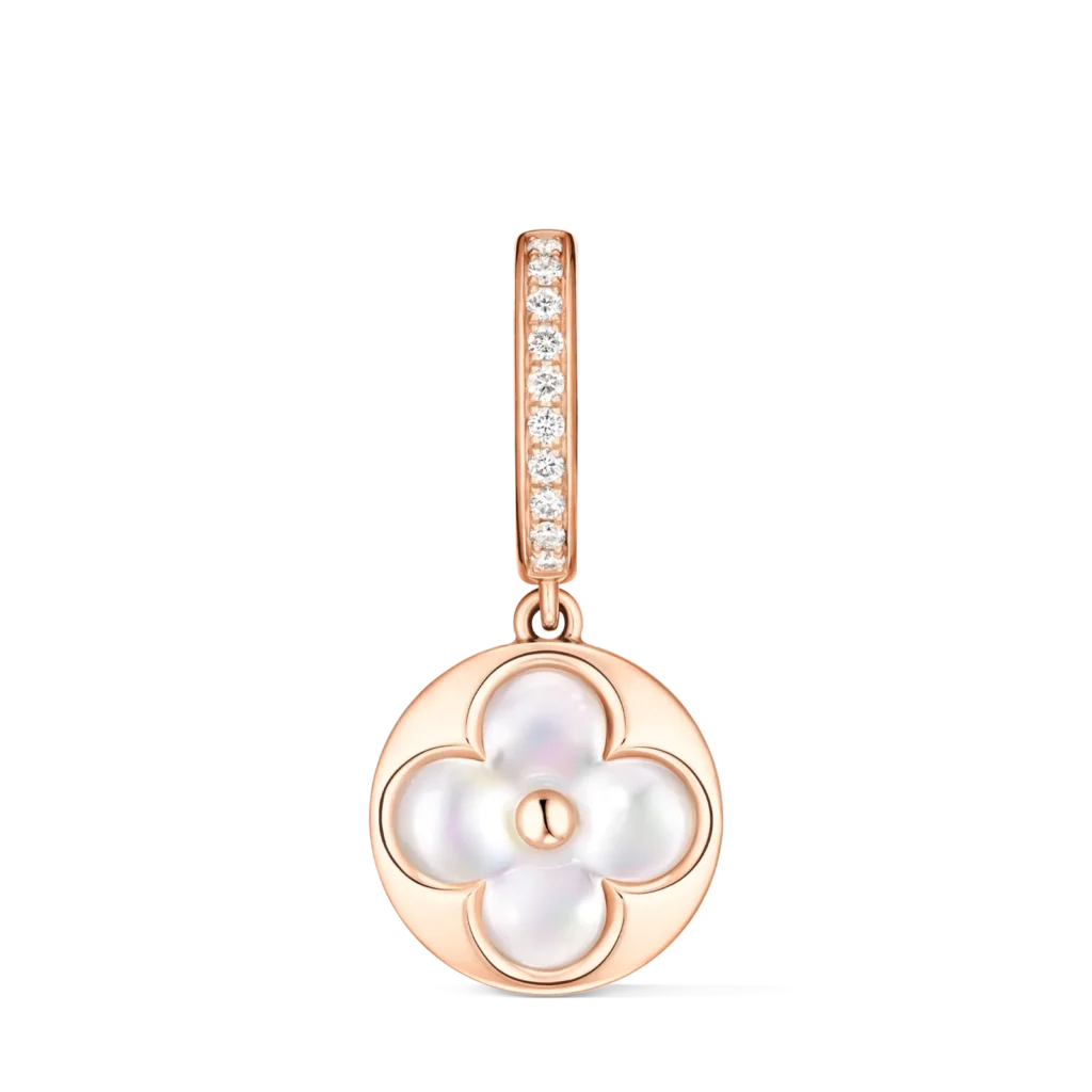 COLOR BLOSSOM BB SUN 18K Gold Shell Diamond Earring (Single)