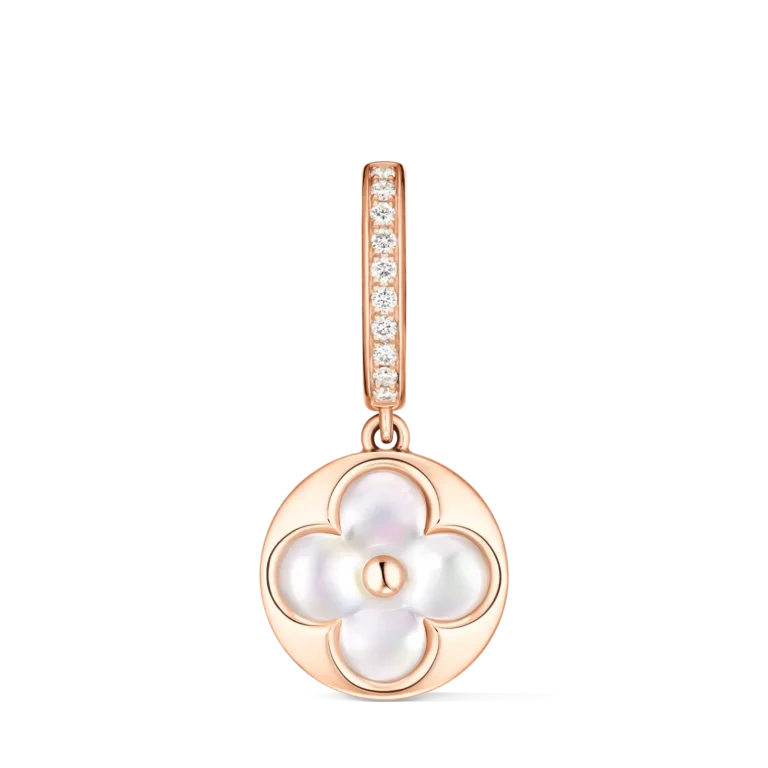 COLOR BLOSSOM BB SUN 18K Gold Shell Diamond Earring (Single)