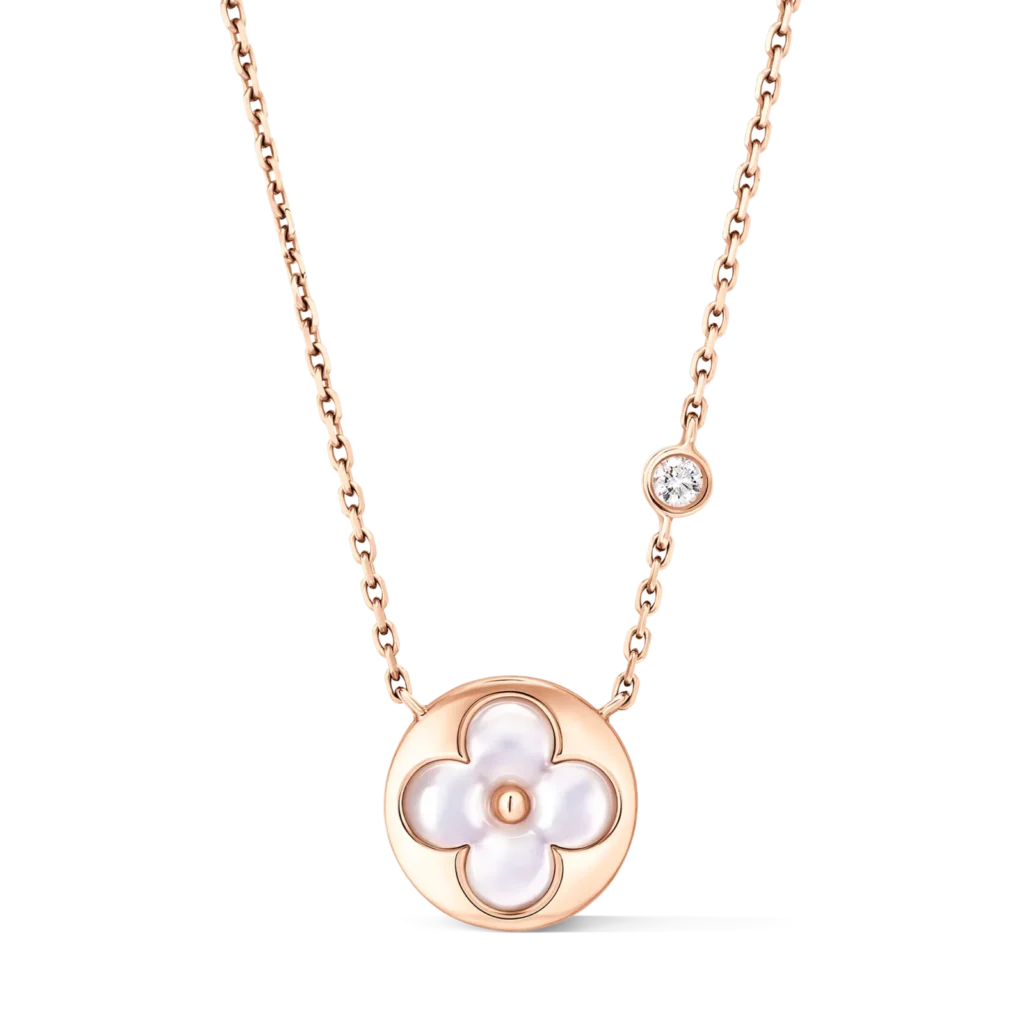 COLOR BLOSSOM BB SUN 18K Gold Shell Diamond Necklace