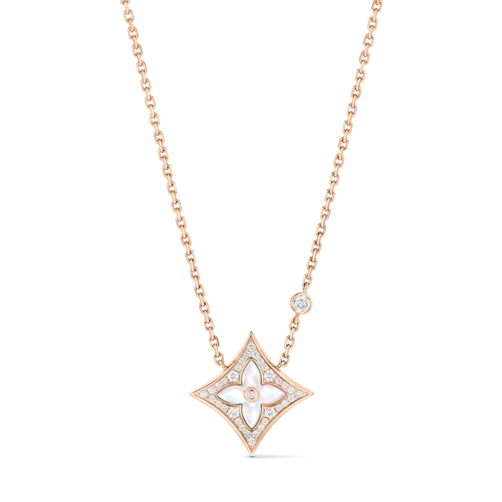 COLOR BLOSSOM M STAR 18K Gold Shell Diamond Necklace