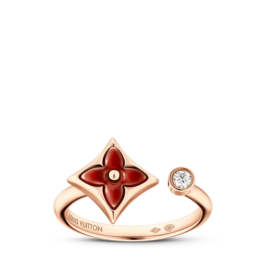 COLOR BLOSSOM MINI STAR 18K Gold Light Chalcedony Diamond Ring