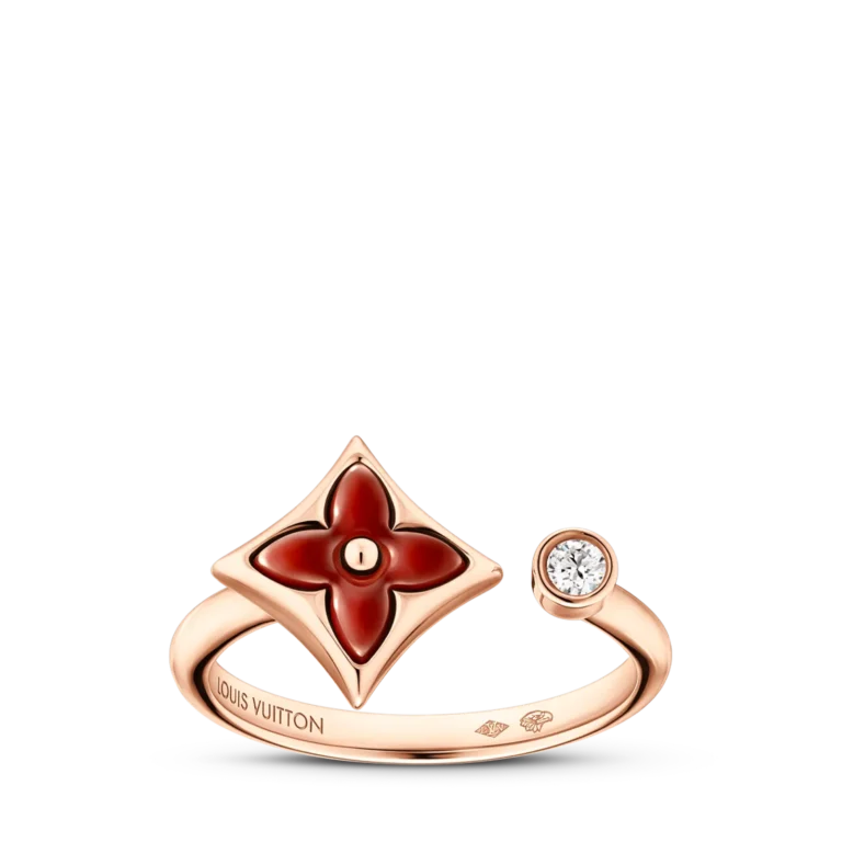 COLOR BLOSSOM MINI STAR 18K Gold Light Chalcedony Diamond Ring