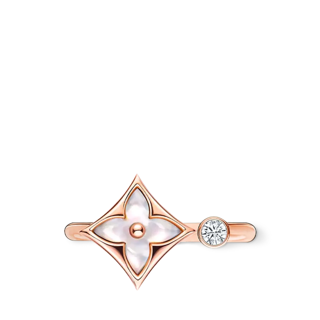 COLOR BLOSSOM MINI STAR 18K Gold (Pink) Shell Diamond Ring