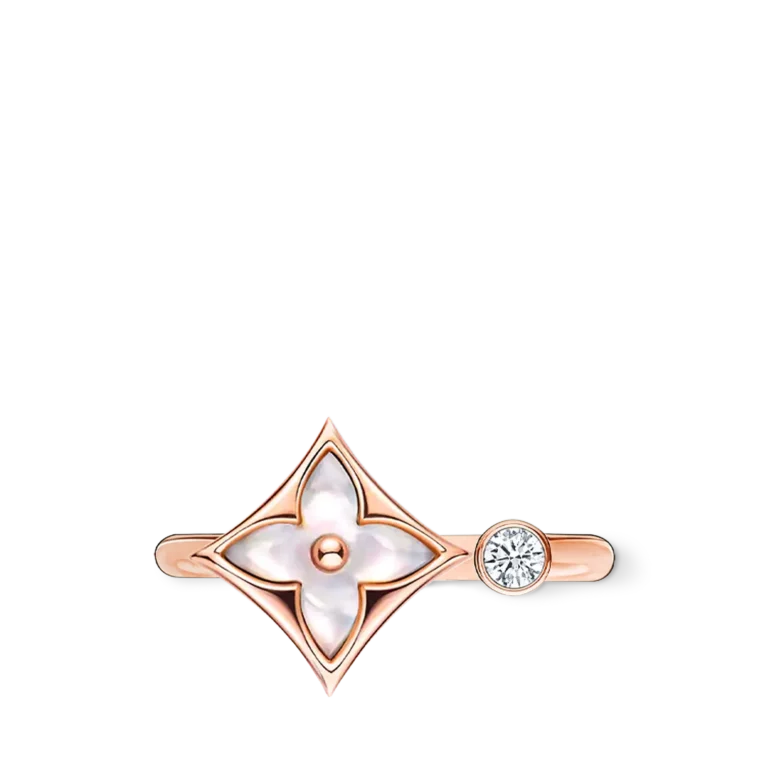COLOR BLOSSOM MINI STAR 18K Gold (Pink) Shell Diamond Ring