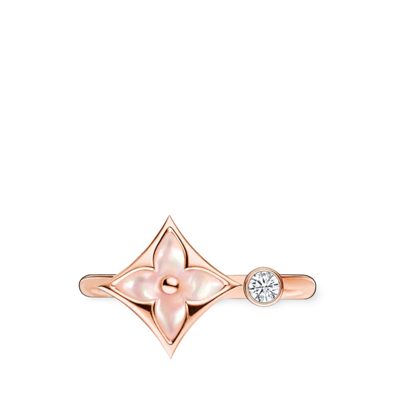 COLOR BLOSSOM MINI STAR 18K Gold Shell Diamond Ring