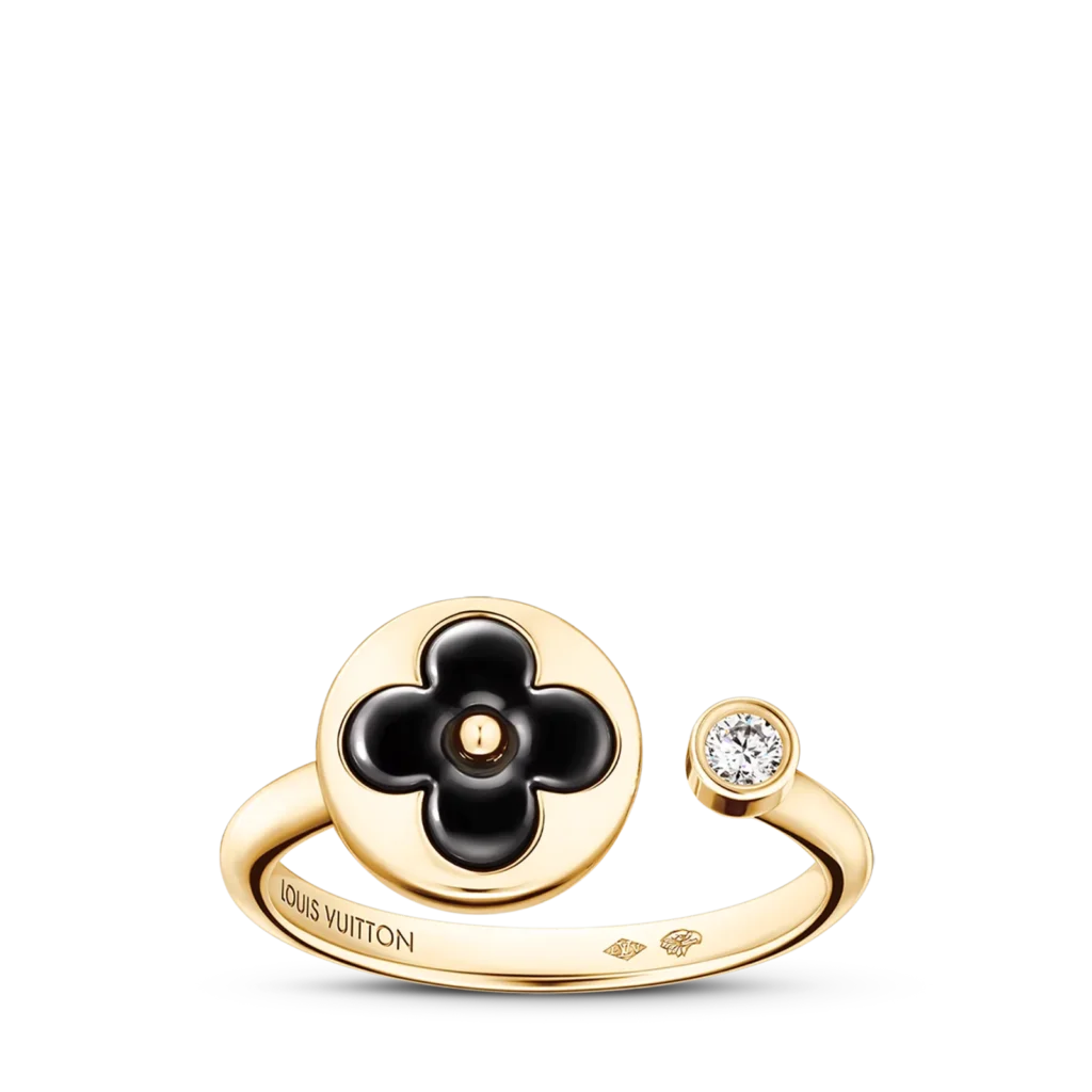 COLOR BLOSSOM MINI SUN 18K Gold Agate Diamond Ring