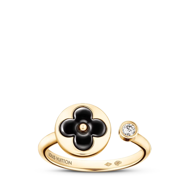 COLOR BLOSSOM MINI SUN 18K Gold Agate Diamond Ring