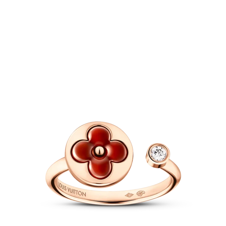 COLOR BLOSSOM MINI SUN 18K Gold Onyx Diamond Ring