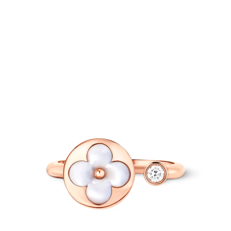 COLOR BLOSSOM MINI SUN 18K Gold Shell Diamond Ring