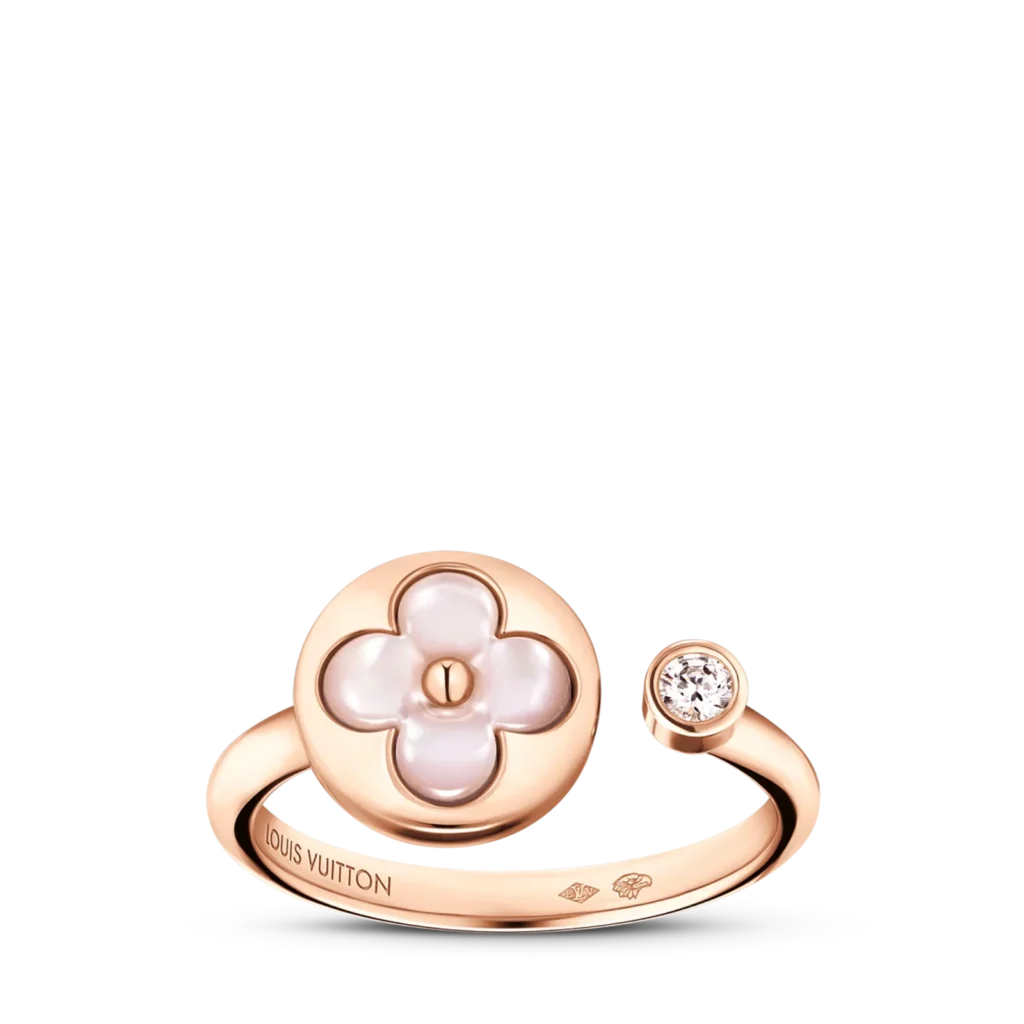 COLOR BLOSSOM MINI SUN 18K Gold Shell Diamond Ring