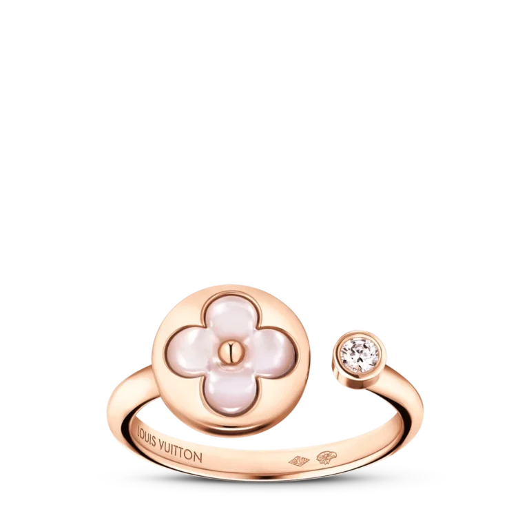 COLOR BLOSSOM MINI SUN 18K Gold Shell Diamond Ring