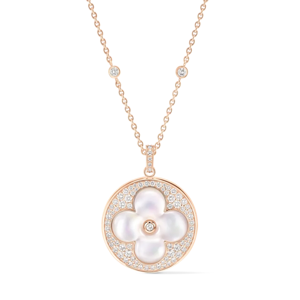 COLOR BLOSSOM XL SUN 18K Gold Mother-of-Pearl Diamond Necklace product photograph
