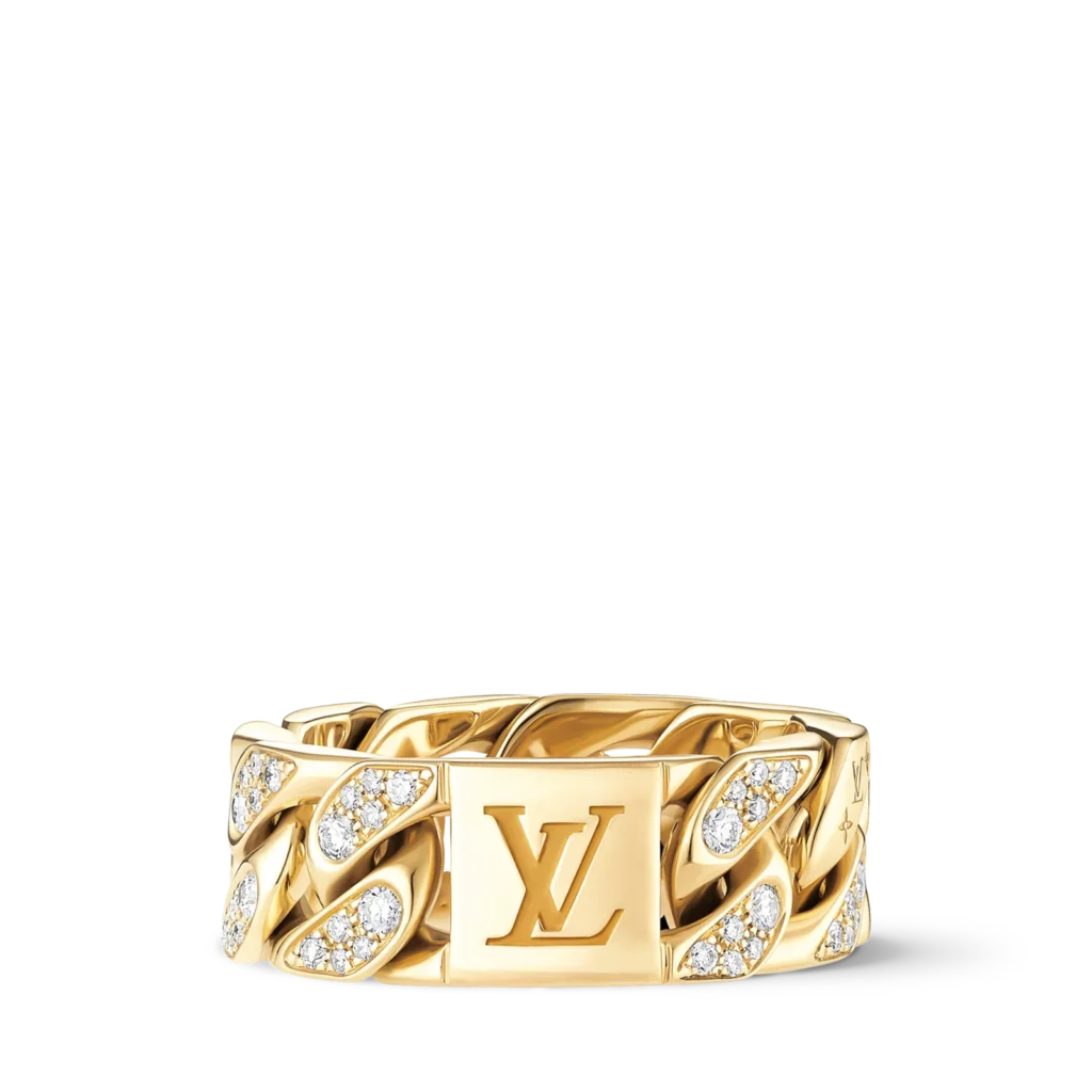 CUBAN CHAIN 18K Gold (Yellow) Diamond Ring