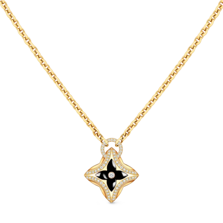 EVER BLOSSOM 18K Gold Agate Diamond Necklace