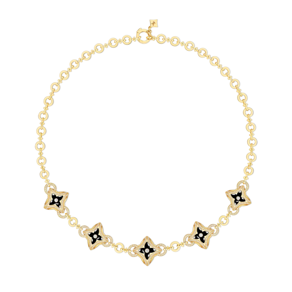 EVER BLOSSOM 18K Gold Agate Diamond Necklace