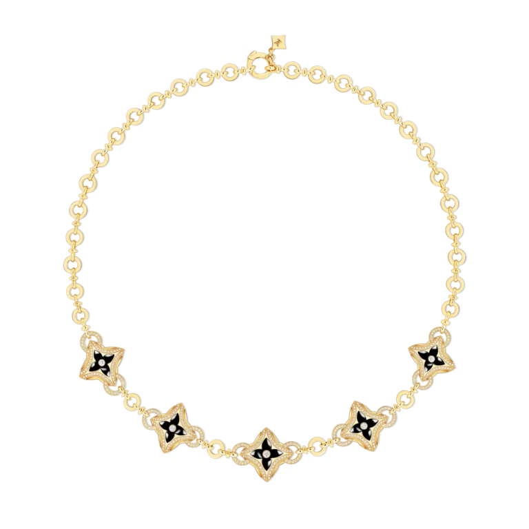 EVER BLOSSOM 18K Gold Agate Diamond Necklace