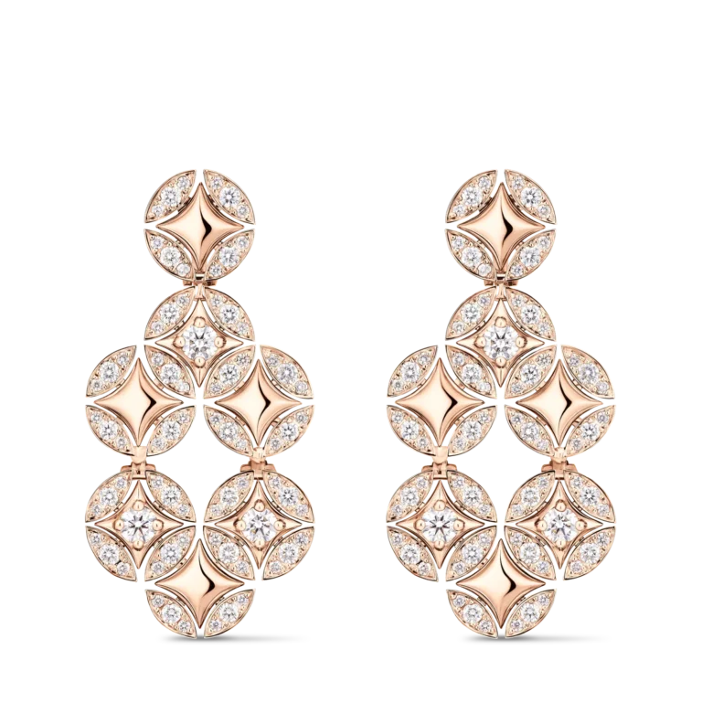 GALAXIE 18K Gold (Rose Gold) Diamond Earrings