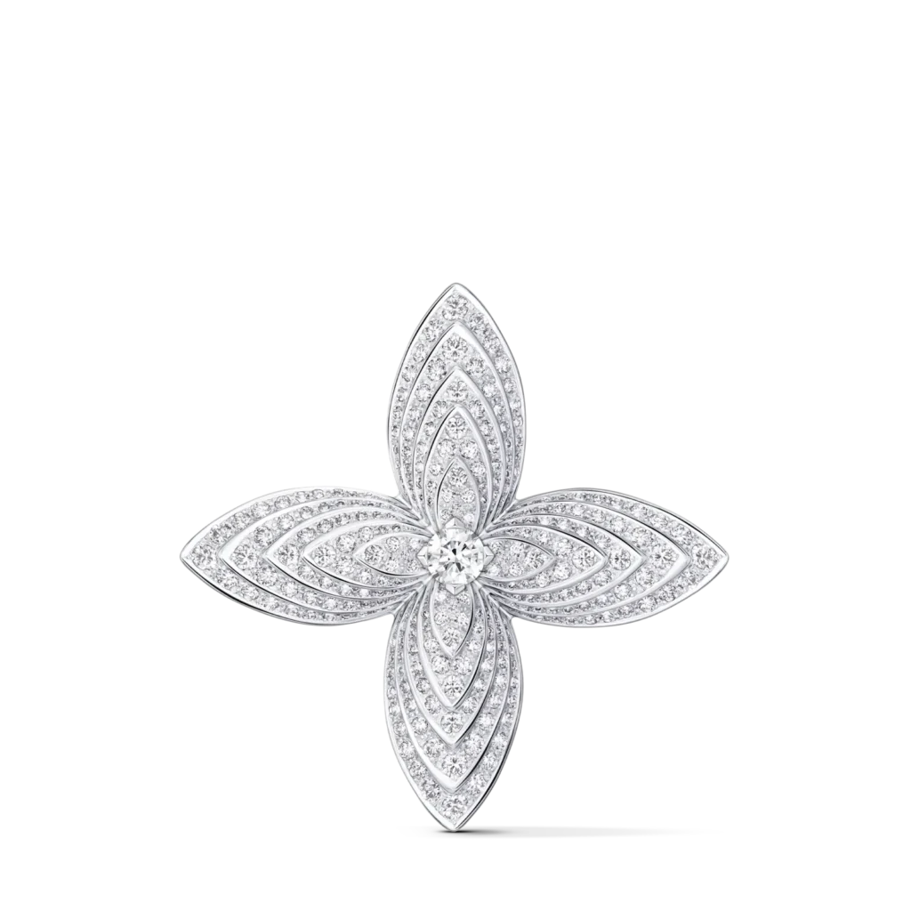 IDYLLE 18K gold diamond brooch