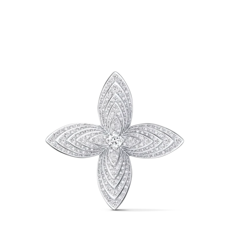 IDYLLE 18K gold diamond brooch