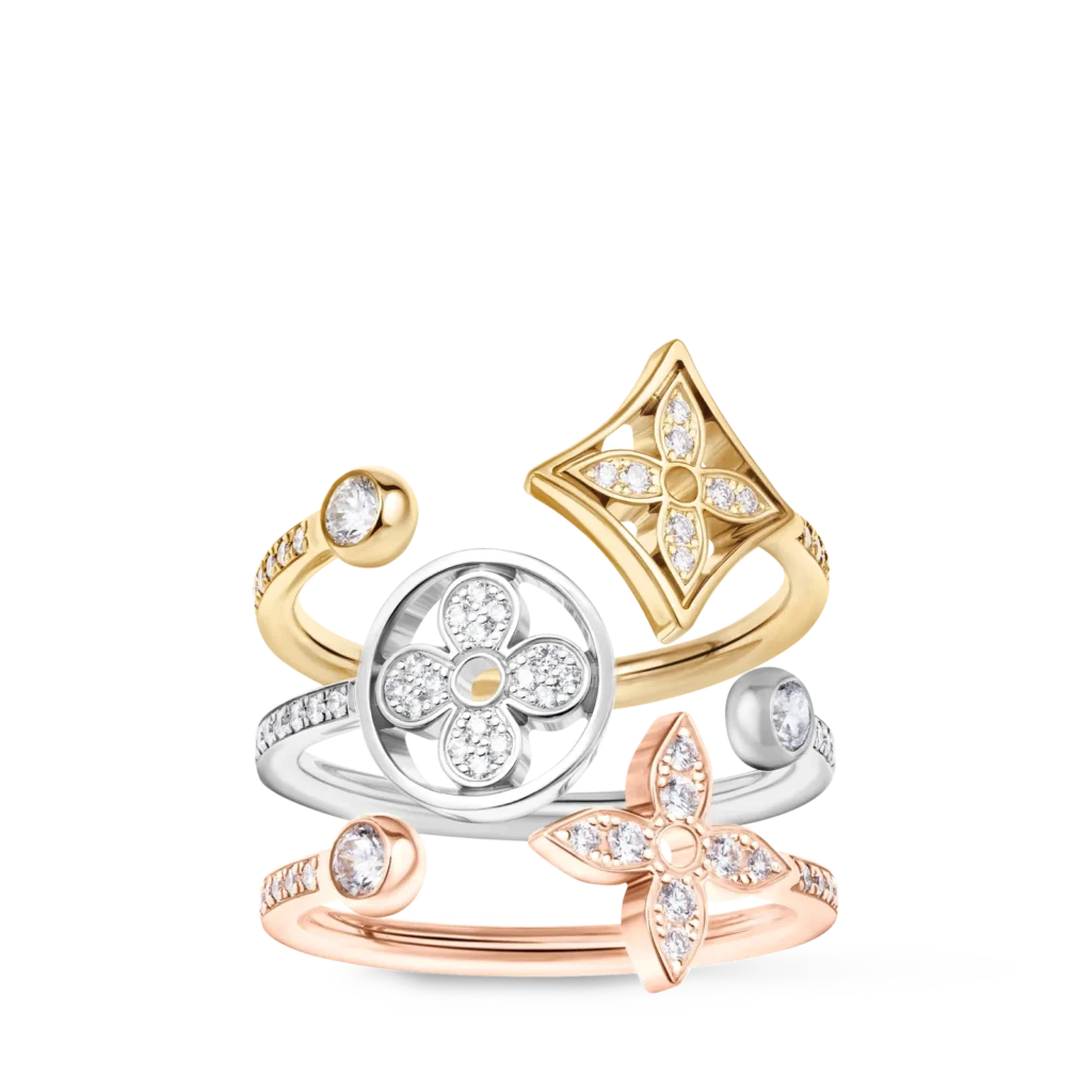 IDYLLE BLOSSOM 18K Gold Paved Diamond Ring product photograph