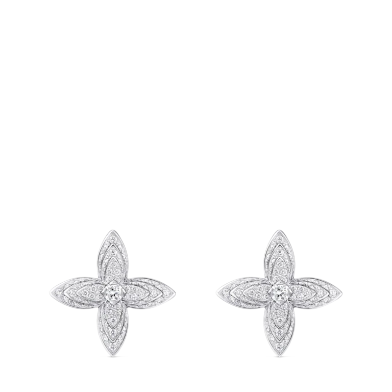 IDYLLE BLOSSOM 18K gold (white) diamond earrings