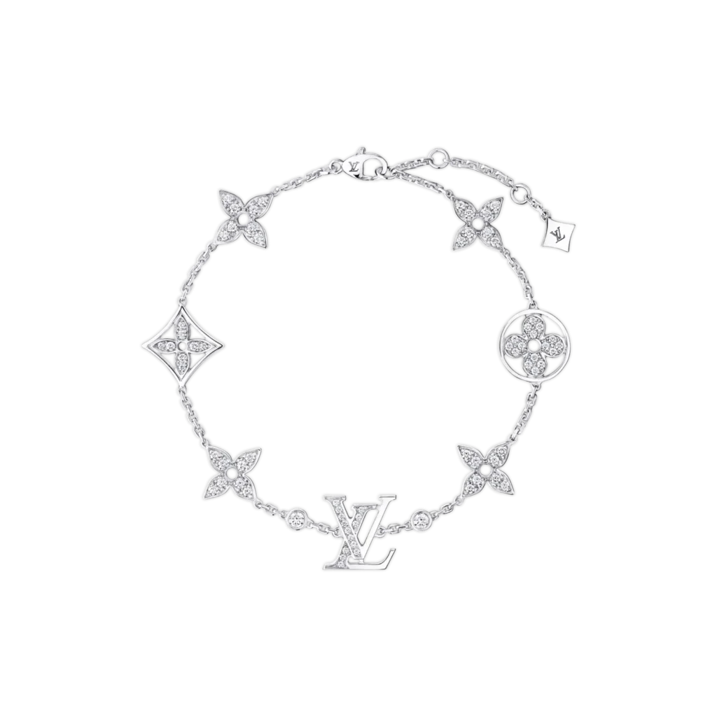 IDYLLE BLOSSOM MULTI-MOTIF 18K GOLD DIAMOND BRACELET
