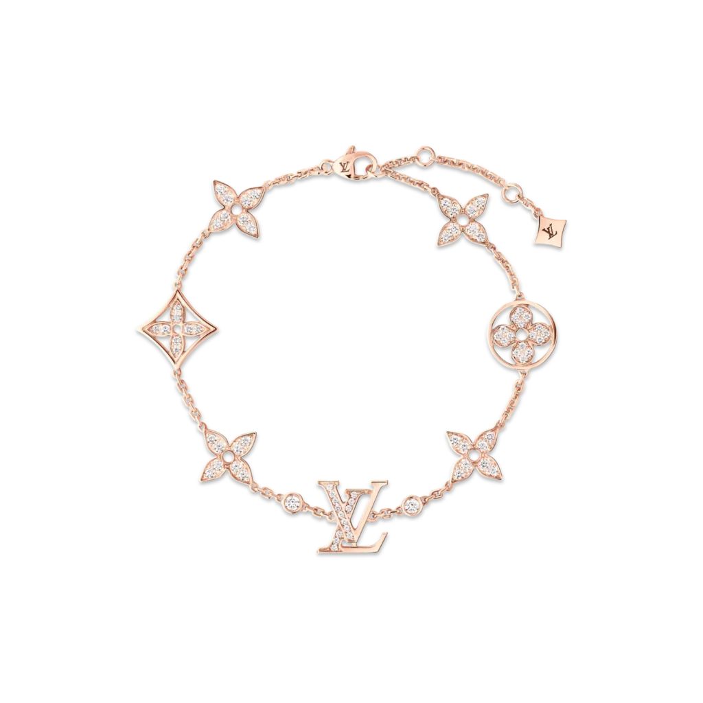 IDYLLE BLOSSOM MULTI-MOTIF 18K GOLD DIAMOND BRACELET