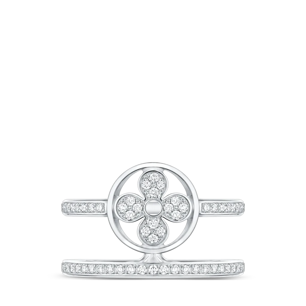 IDYLLE BLOSSOM TWO-ROW 18K Gold Diamond Ring product photograph